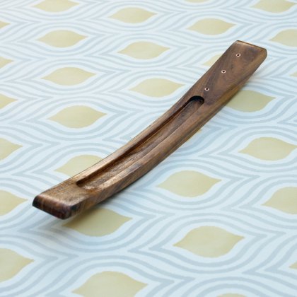 Wooden sleigh incense holder