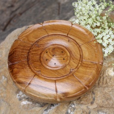 Wooden lotus incense holder