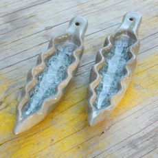 Ceramic leaf incense holder